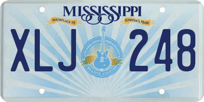 MS license plate XLJ248