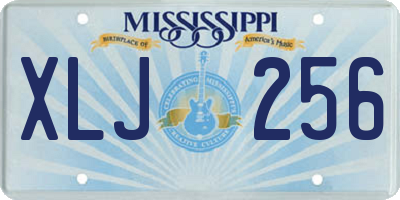 MS license plate XLJ256