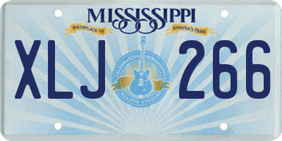 MS license plate XLJ266