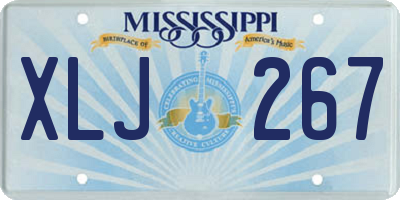 MS license plate XLJ267