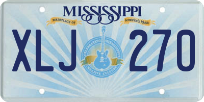 MS license plate XLJ270