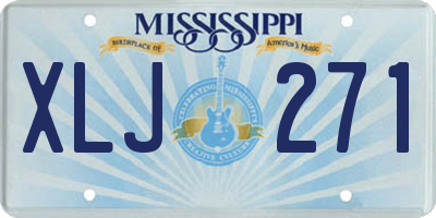 MS license plate XLJ271