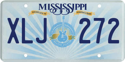 MS license plate XLJ272