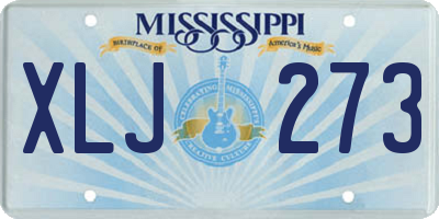 MS license plate XLJ273