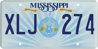 MS license plate XLJ274