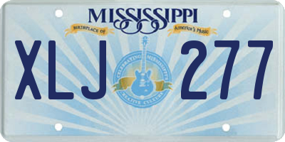 MS license plate XLJ277