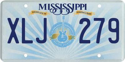 MS license plate XLJ279