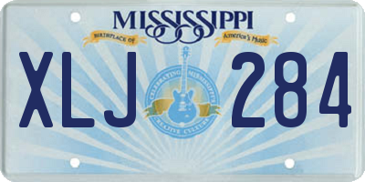 MS license plate XLJ284