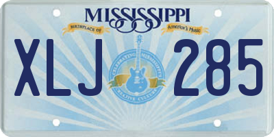MS license plate XLJ285