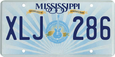 MS license plate XLJ286