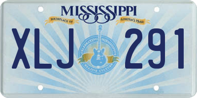 MS license plate XLJ291