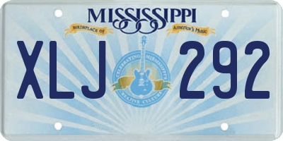 MS license plate XLJ292