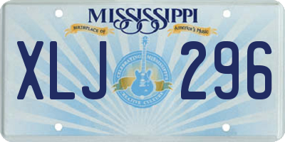 MS license plate XLJ296