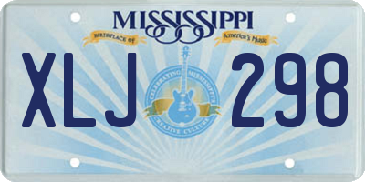 MS license plate XLJ298