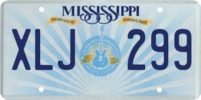 MS license plate XLJ299