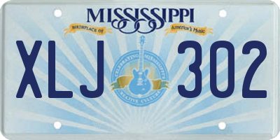 MS license plate XLJ302