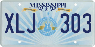 MS license plate XLJ303
