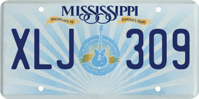 MS license plate XLJ309