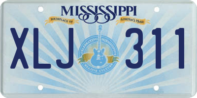 MS license plate XLJ311