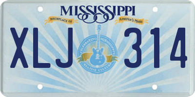 MS license plate XLJ314