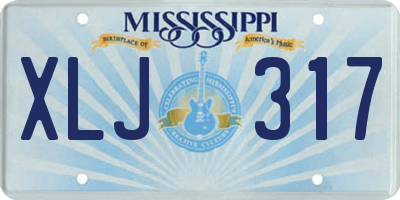 MS license plate XLJ317