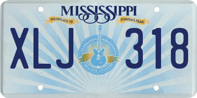 MS license plate XLJ318