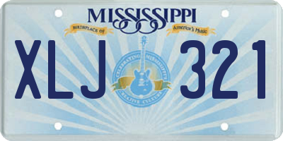MS license plate XLJ321