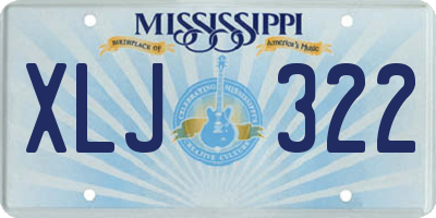 MS license plate XLJ322