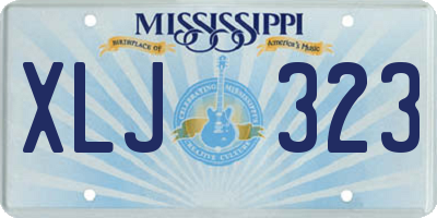 MS license plate XLJ323