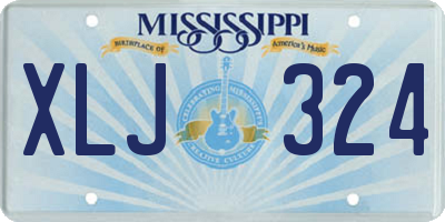 MS license plate XLJ324