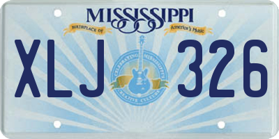 MS license plate XLJ326