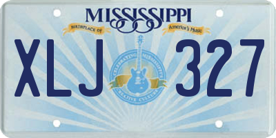 MS license plate XLJ327