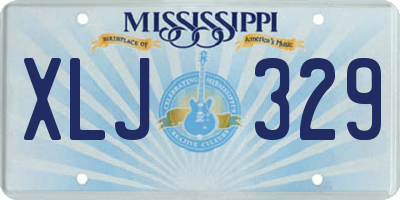 MS license plate XLJ329
