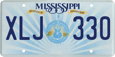 MS license plate XLJ330