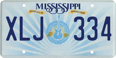 MS license plate XLJ334
