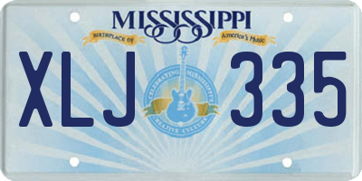 MS license plate XLJ335
