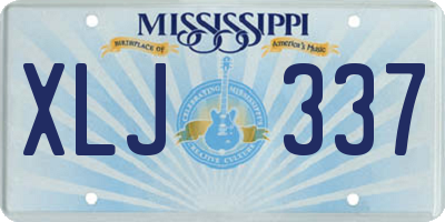 MS license plate XLJ337
