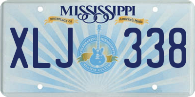 MS license plate XLJ338