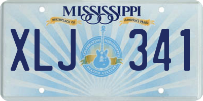 MS license plate XLJ341