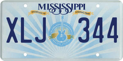 MS license plate XLJ344