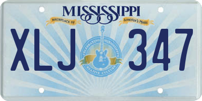 MS license plate XLJ347
