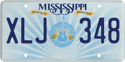 MS license plate XLJ348