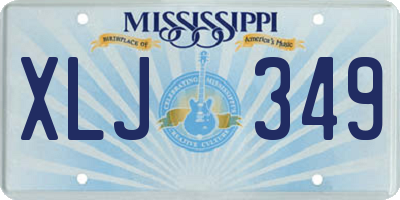 MS license plate XLJ349