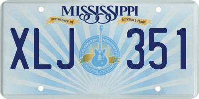 MS license plate XLJ351
