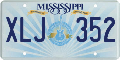 MS license plate XLJ352