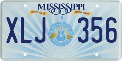 MS license plate XLJ356