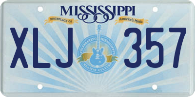 MS license plate XLJ357