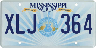 MS license plate XLJ364