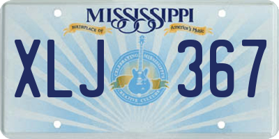 MS license plate XLJ367