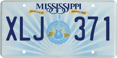MS license plate XLJ371